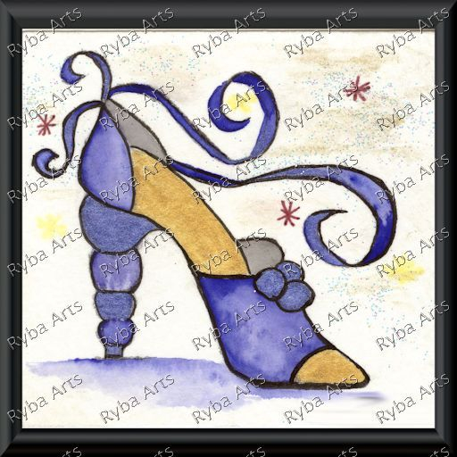 Blue Bauble Shoe Painting
