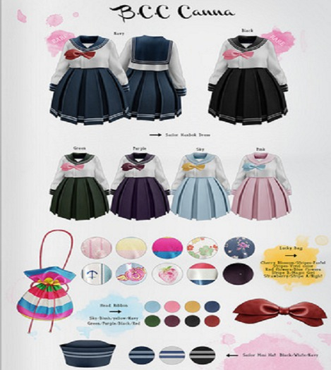 B.C.C Canna Head Ribbon Navy