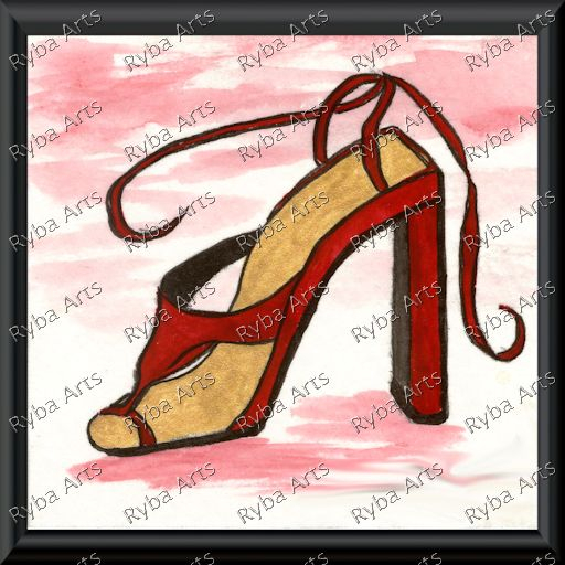 Red Party Shoes Painting