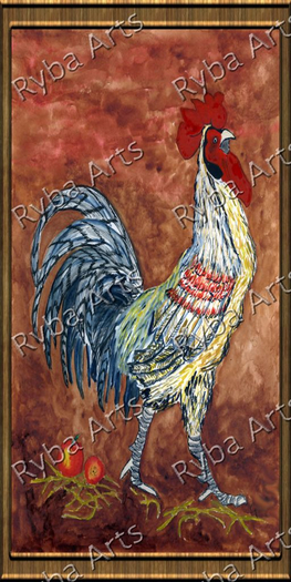 Red Rooster Painting