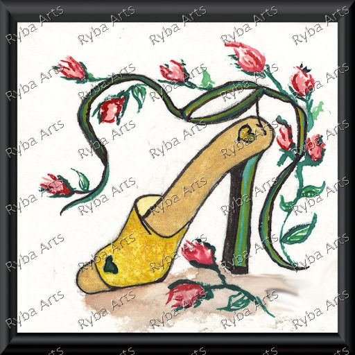 Rose Shoe Painting