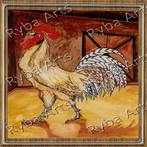 Tan Rooster Painting