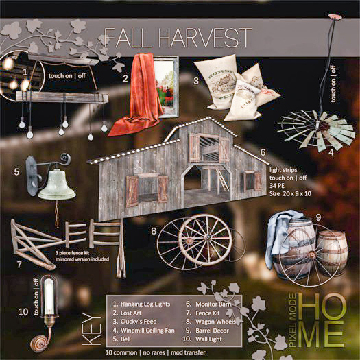 Pixel Mode - Fall Harvest - Windmill Ceiling Fan