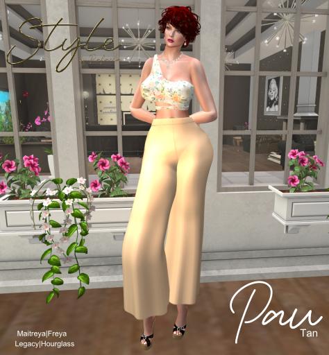 Style by Rafaela Summer Pants and Top  TAN  BOX