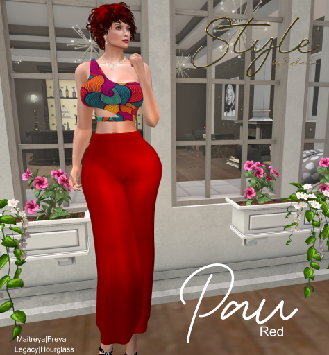Style by Rafaela Summer Pants and Top  RED  BOX