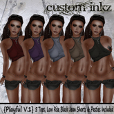 Custom iNKZ Playful V.1 - 5 Shirts, Jean Shorts & Pasties [NEW - PROMO]
