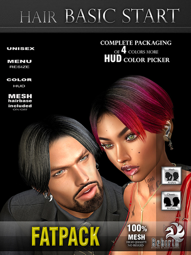 [//REBIRTH/]-Hair basic-START-[FATPACK]