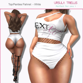 6384 Juliete Mesh Bodysuit - [White]