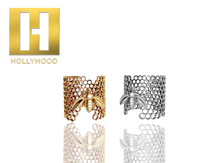 Hollyhood Scucci Bee Cuff Bracelet Set