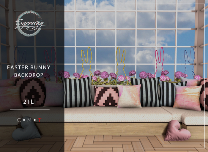 Synnergy//Easter Bunny Backdrop
