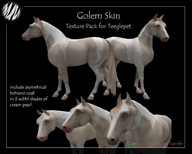 [SM] "Golem" tobiano cream pearl skin Appliers