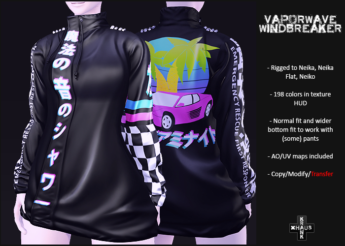 krankhaus  Vaporwave Windbreaker  - Neikx
