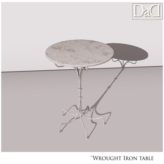 Les Memoires  - Wrought Iron Table