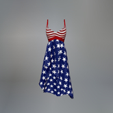 Red Patriotic Maitreya Dress