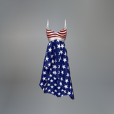 White Patriotic Slink Dress