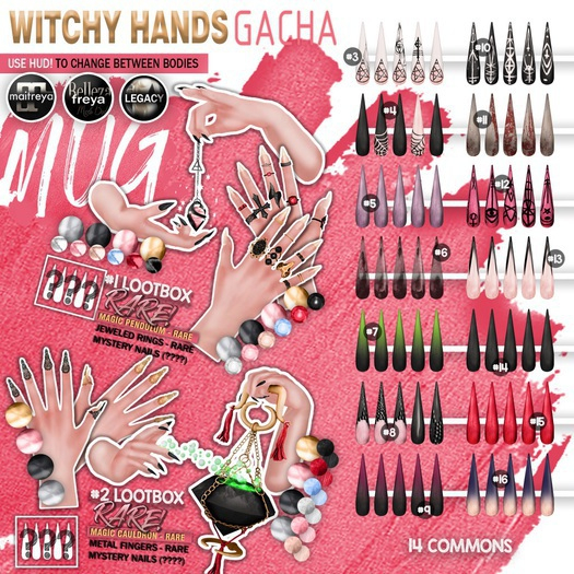 Mug - Witchy Hands - #14 Nail Set
