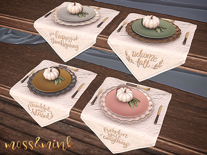 {moss&mink} Thanksgiving Place setting