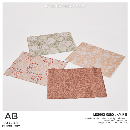 Atelier Burgundy . Morris Rugs Pack II *ADD*