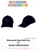 *KC* Minnesota Baseball Caps for Zooby Child Avatar