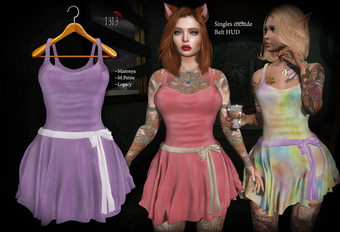 (*<*) 1313 Tabitha Dress - Ribbed Lilac