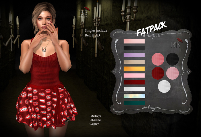 (*<*) 1313 Tabitha Dress - Lips Mini Fatpack