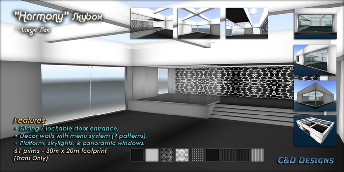 C&D Designs - "Harmony" Skybox -  30m x 20m (TRANS)