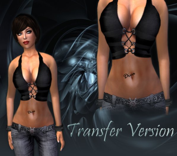 Belly Diva Word Tattoo (Transferable Version)