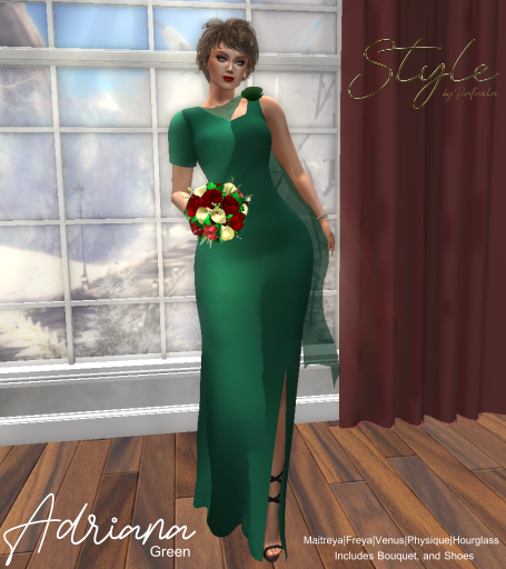 Style by Rafaela Adriana Gown Green   BOX