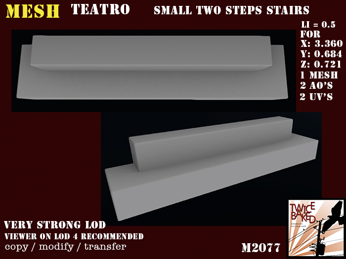 "TB" Teatro Small two steps stairs M2077