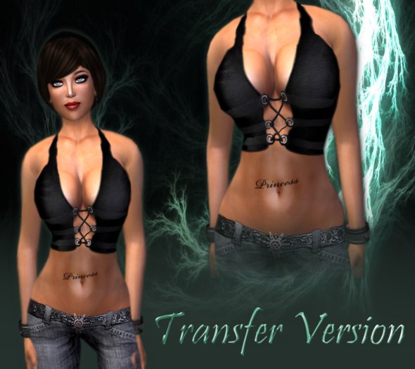 Belly Princess Word Tattoo (Transferable Version)