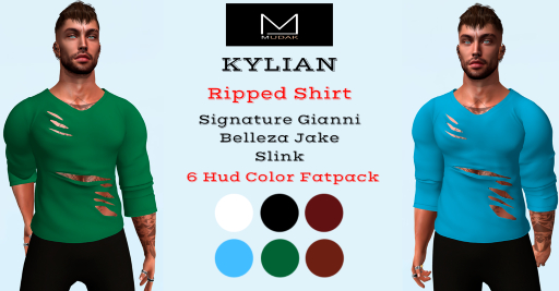 MUDAK - KYLIAN RIPPED SHIRT FATPACK