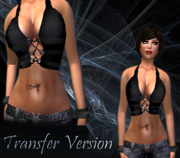 Belly Sweet Word Tattoo (Transferable Version)