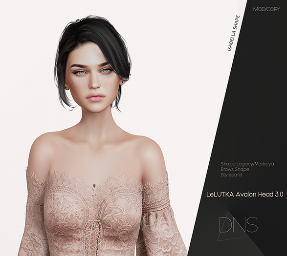 DNS - Isabella Shape & Style card Lelutka Avalon Head 3.0 [Legacy/Maitreya]
