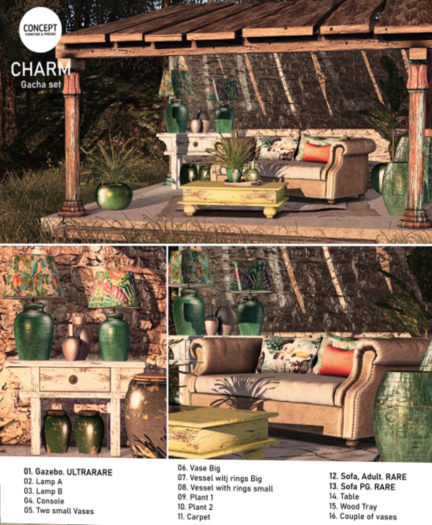 Concept} *13. Charm - Sofa. PG. RARE