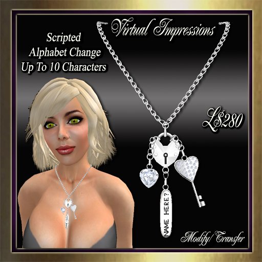 Virtual Impressions Roxanne Necklace in Silver & Diamond