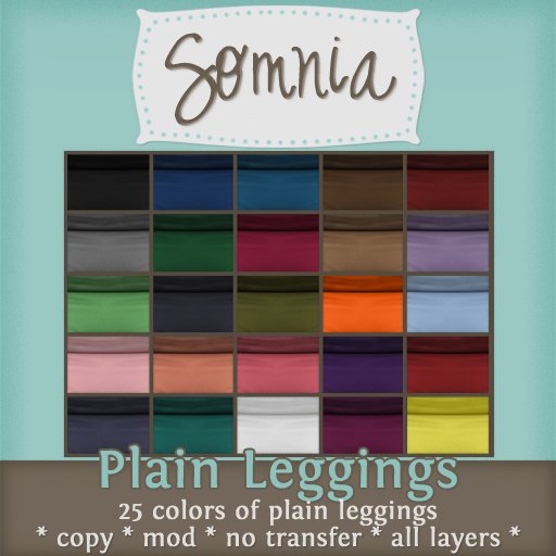 .: Somnia :. Plain Leggings {Boxed}