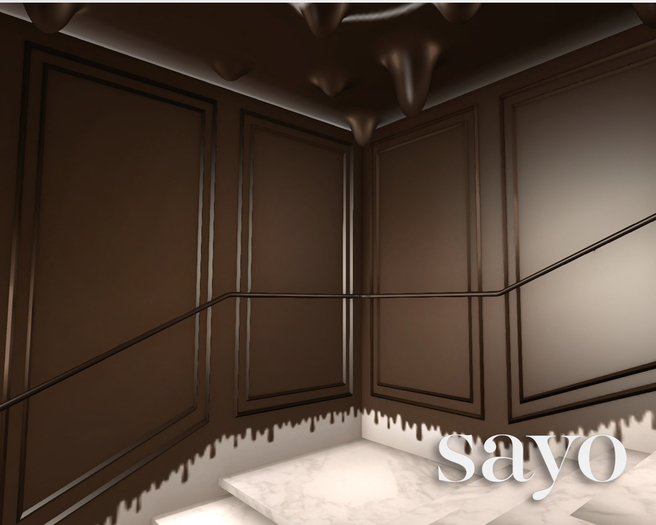 SAYO - Melted Backdrop - Chocolate
