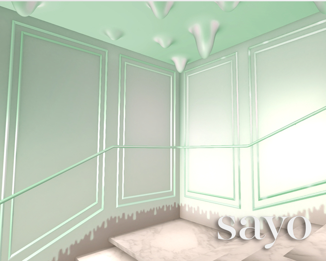 SAYO - Melted Backdrop - Mint