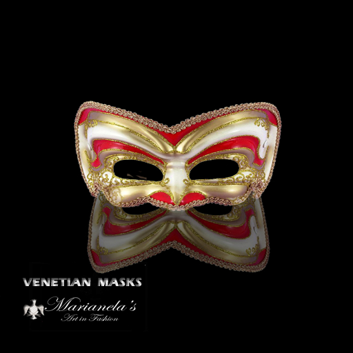Marianela's Venetian Mask RED AND GOLD