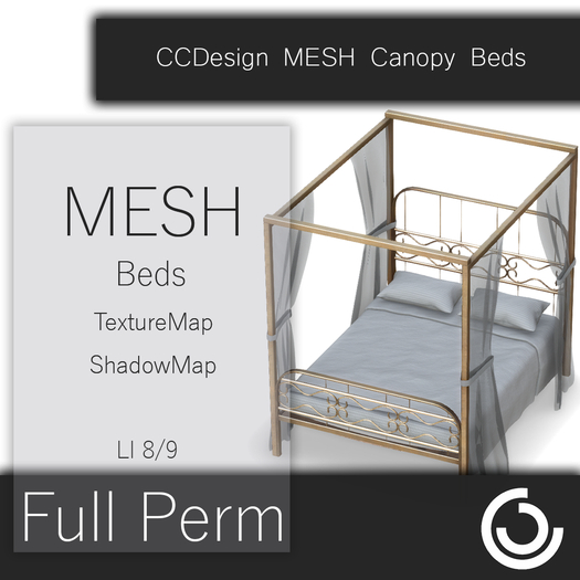 CCD MESH Canopy Beds Wrought Iron