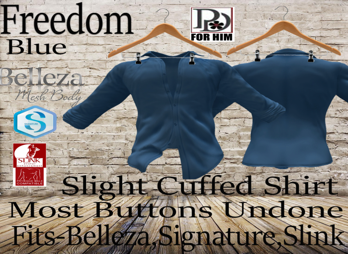 !PD-MensFreedomShirt -Blue