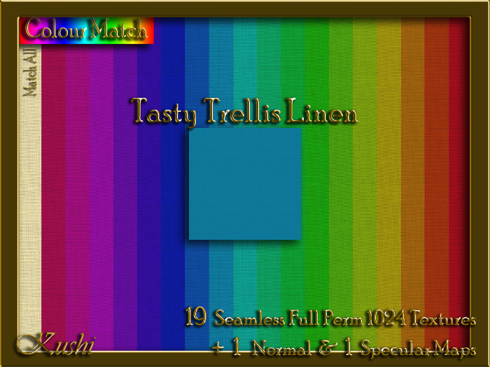 Tasty Trellis Linen Solids Seamless Texture Set