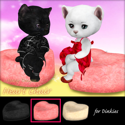 .:.H/D.:. Heart Chair for Dinkie // Pink