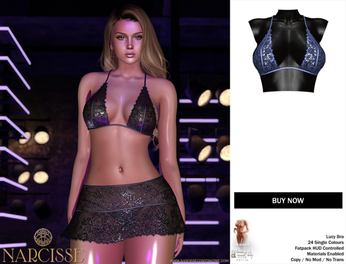 -Narcisse- ADD Lucy Lace Bra - Agean Blue