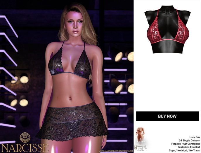 -Narcisse- ADD Lucy Lace Bra - Coral