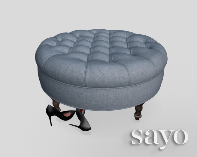 SAYO - Charlotte Ottoman - PG - Slate