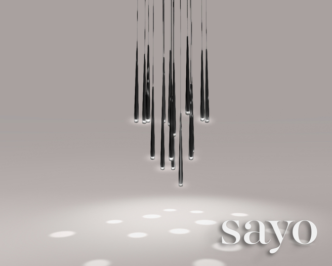 SAYO - Comet Chandelier - Gunmetal