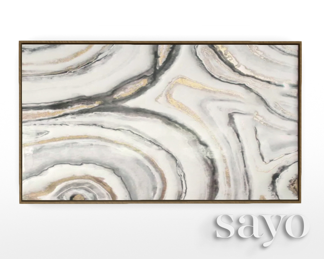 SAYO - Mondrian Geode Epoxy Artwork