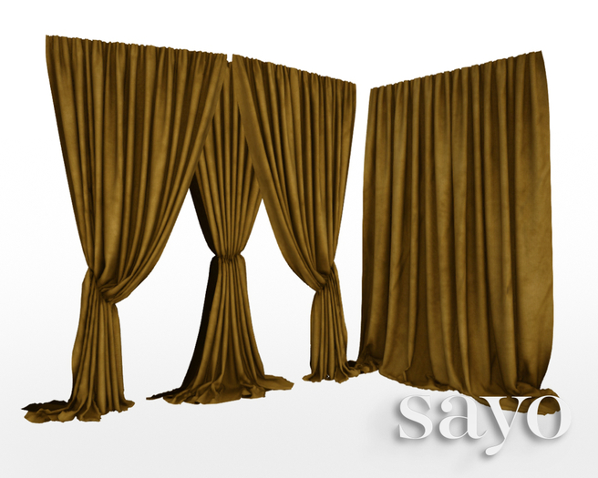 SAYO - Velvet Drapes - Golden