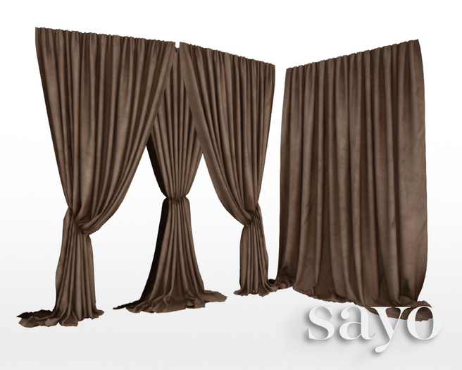 SAYO - Velvet Drapes - Taupe